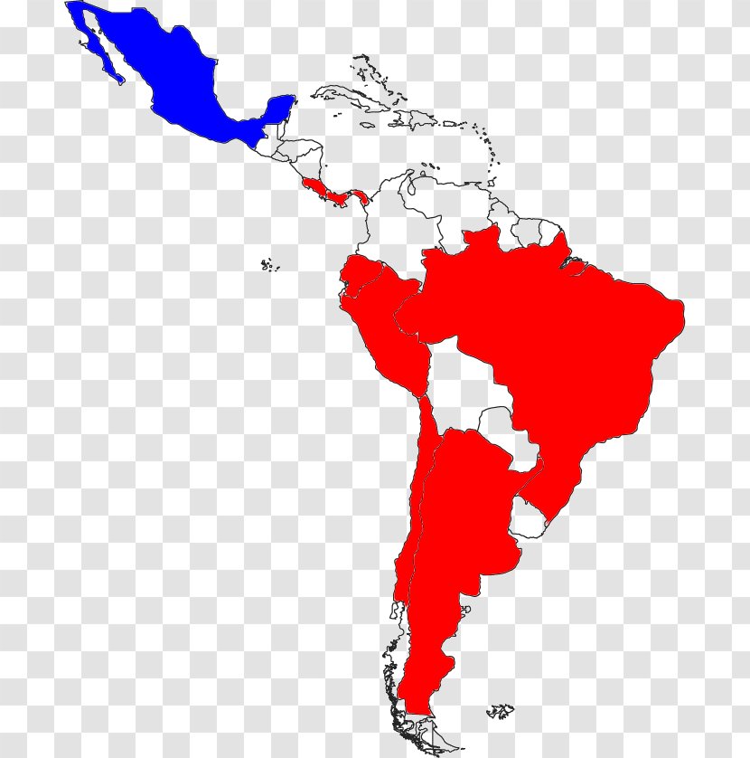 Latin America South United States World Map - Blank Transparent PNG