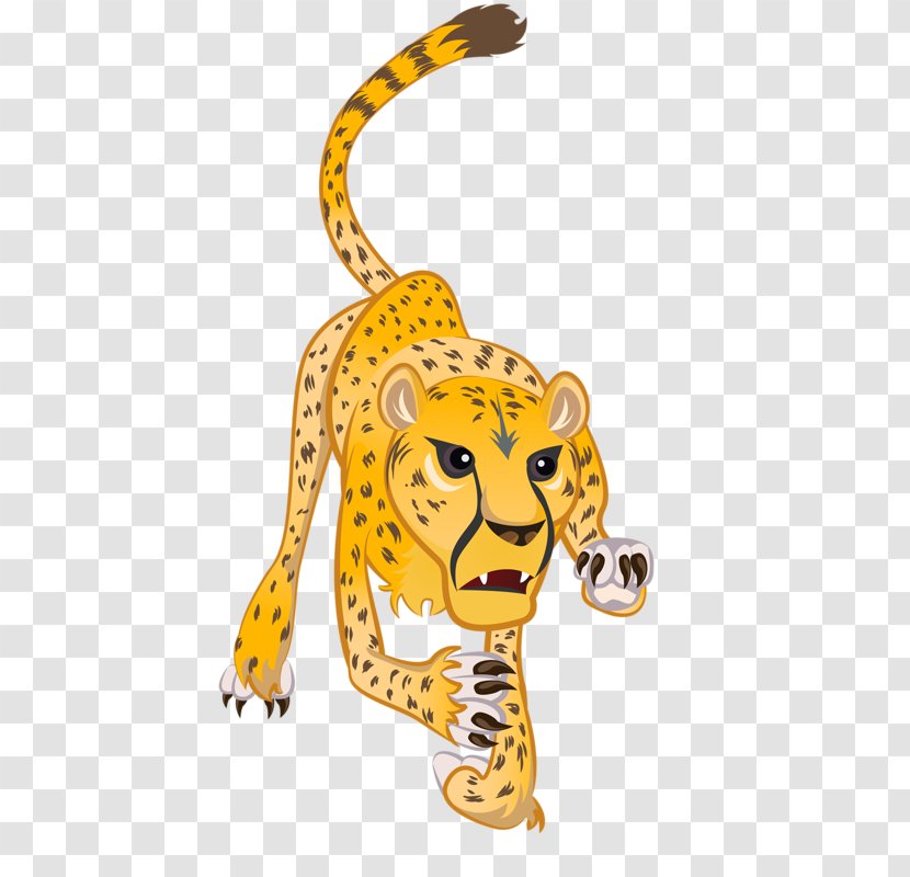 Indian Leopard Cartoon - Wildlife Transparent PNG