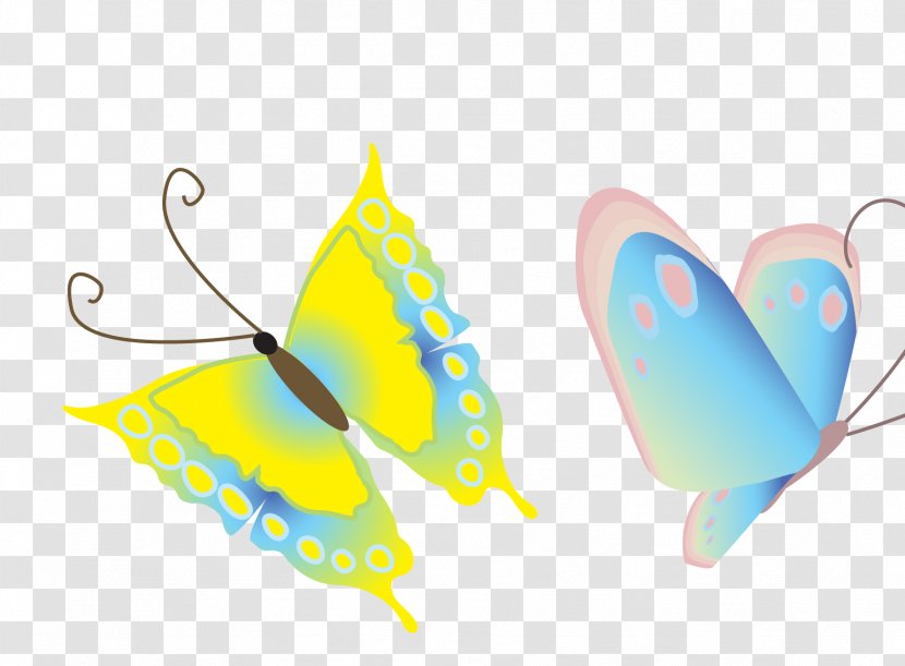 Butterfly Clip Art - Yellow - Vector Transparent PNG