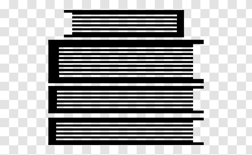 Stack Book Heap - Black And White - Pile Of Books Transparent PNG