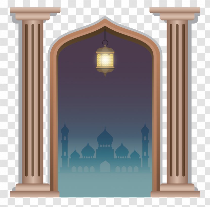 Column Arch Euclidean Vector - Computer Graphics - Hand-painted European-style Transparent PNG