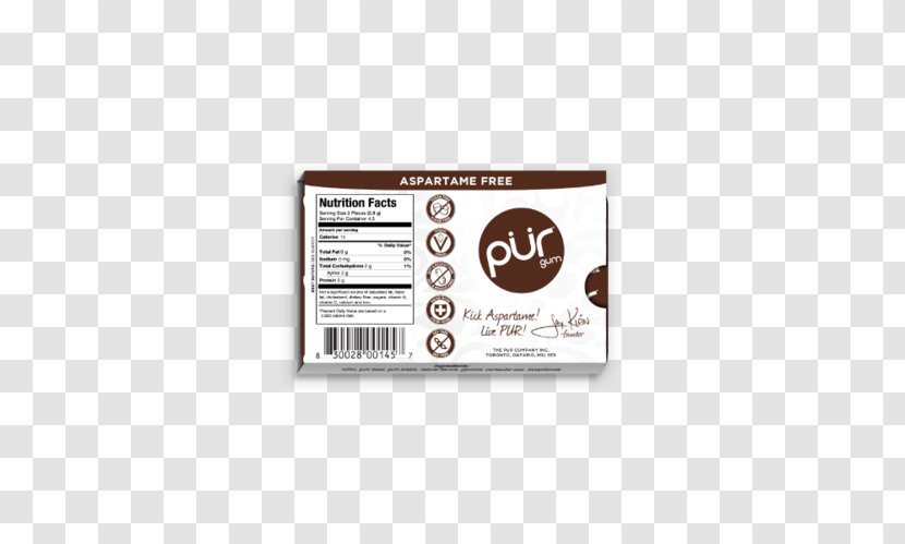 Chewing Gum PÜR Aspartame Xylitol Brand - Mint Transparent PNG