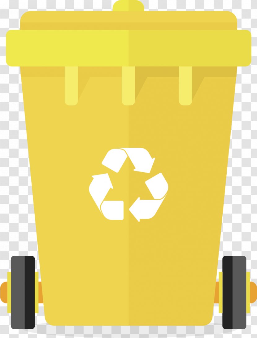 Paper Waste Container Logo - Box - Yellow Trash Can Transparent PNG