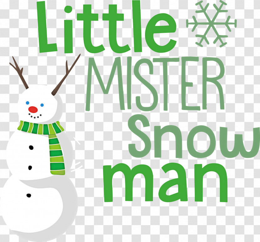 Little Mister Snow Man Transparent PNG