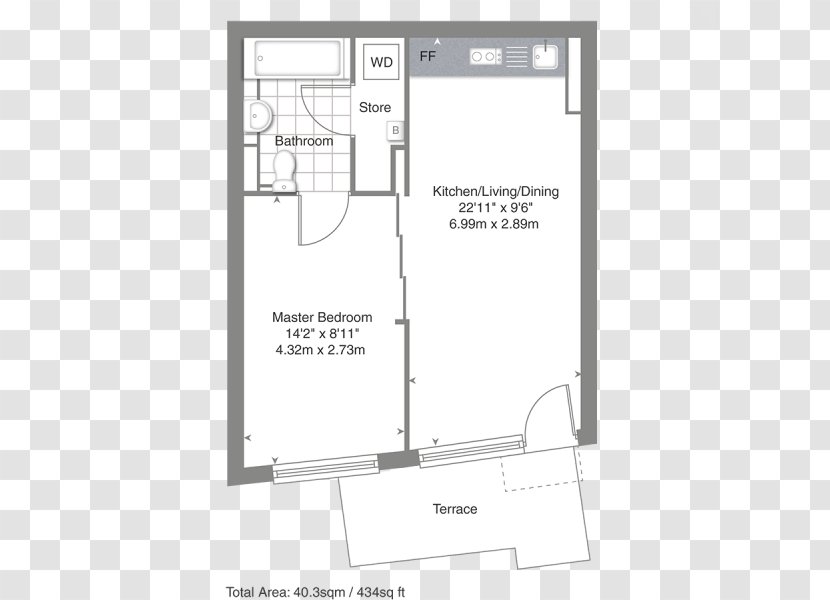 Union Wharf Apartments Floor Plan South Wolfe Street - Area - Primrose Transparent PNG