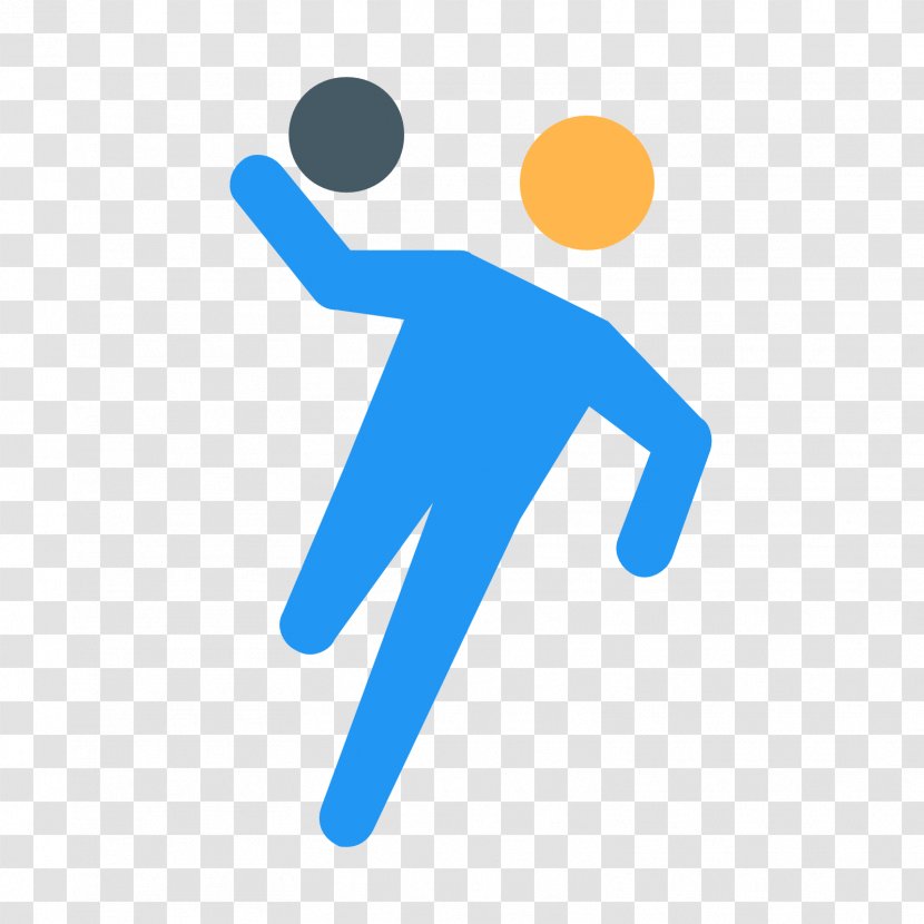 Finger Blue Logo Thumb - Handball Transparent PNG