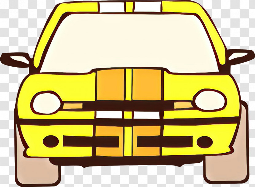 Yellow Vehicle Car Transparent PNG