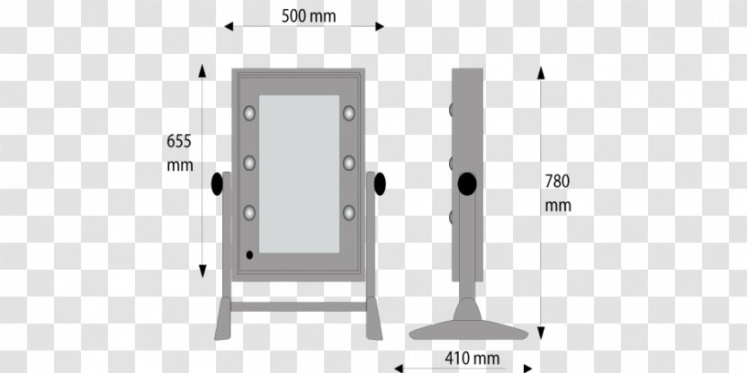 Line Furniture Angle Font - Structure - Vanity Mirror Transparent PNG