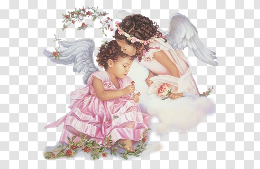 Evening Animation Night - Cartoon - Little Girls Angels Picture Transparent PNG