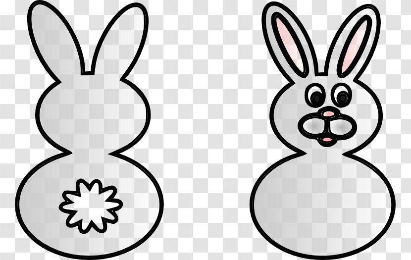 Domestic Rabbit Hare Easter Bunny Whiskers - Line Art Transparent PNG