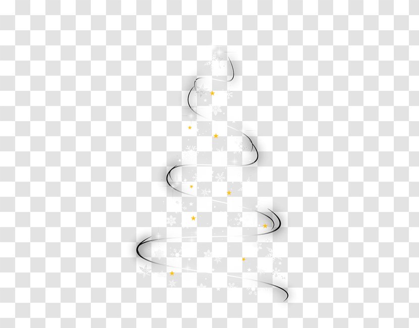 White Pattern - Christmas Tree Shining Stars Transparent PNG