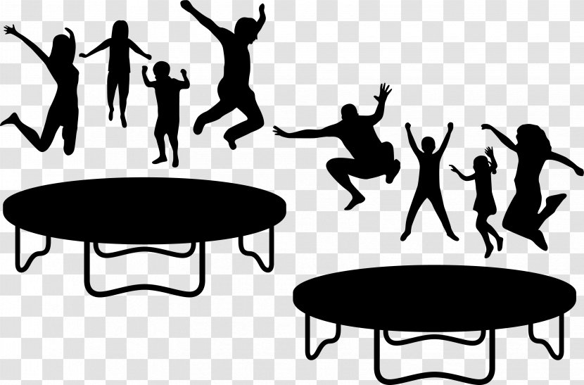 Trampoline Euclidean Vector Jumping - Communication - A Young Man Who Jumps On Transparent PNG