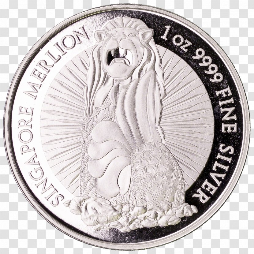 Silver Coin Merlion Metal Transparent PNG