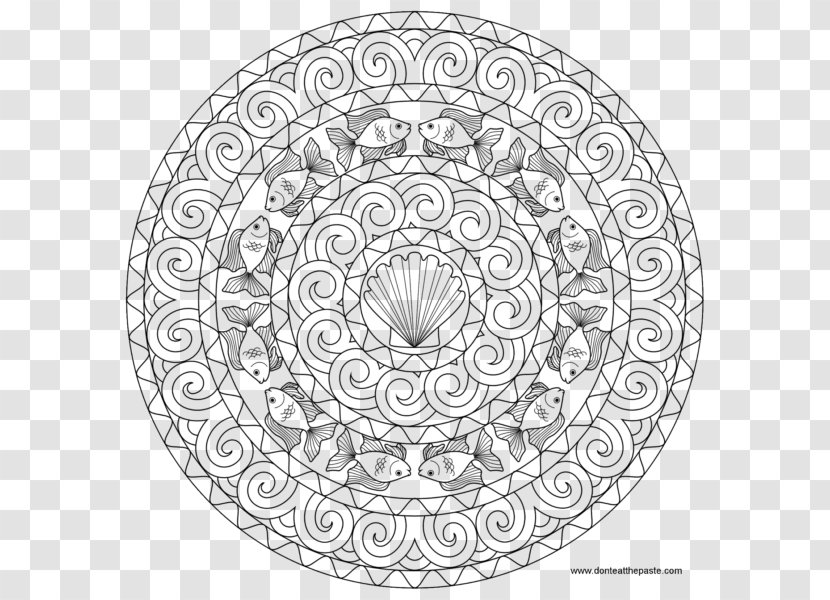 Goldfish Coloring Flower Mandalas: 30 Hand-Drawn Designs For Mindful Relaxation Book Adult - Child - Mandala Transparent PNG