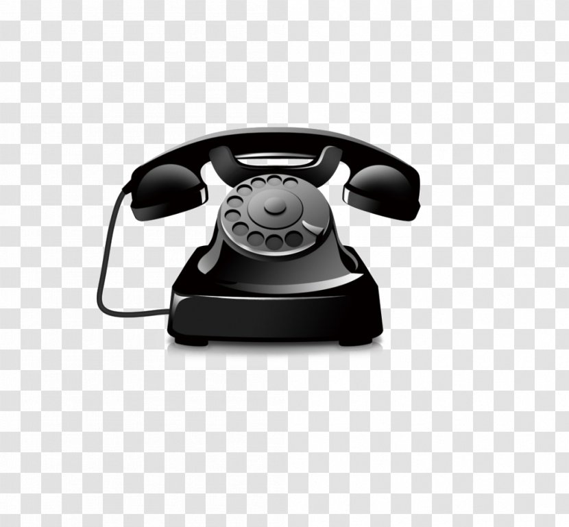 Telephone Call Mobile Phone Email Icon - Telecommunication - Black Retro Transparent PNG