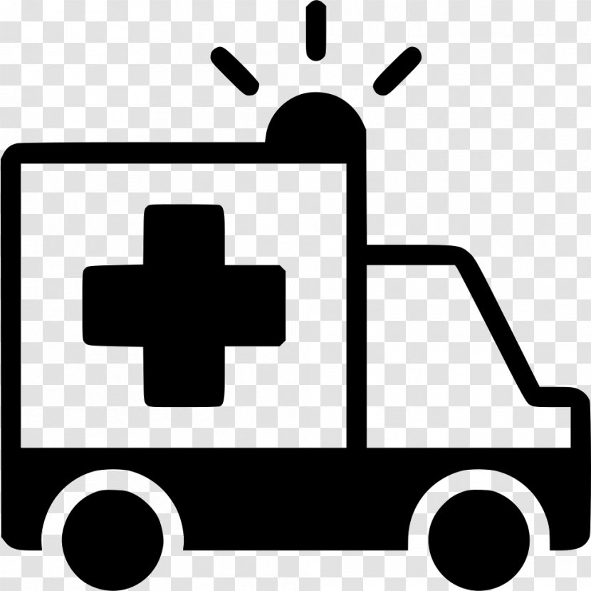 Symbol Ambulance Emergency - Black And White Transparent PNG