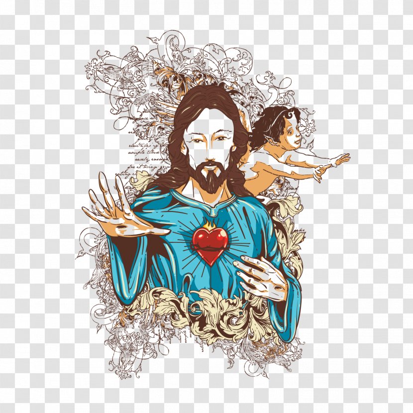 Illustration - Jesus - Vector Resurrected Colored Man. Transparent PNG