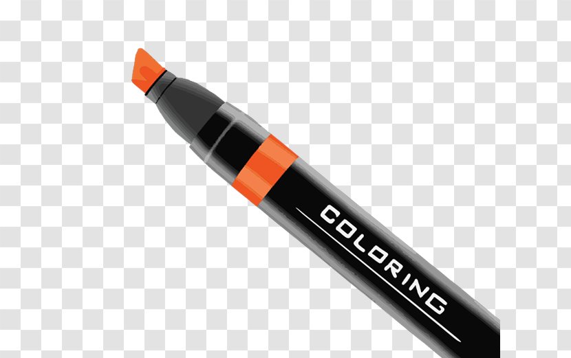 Pens Product - Orange - Permanent Marker Transparent PNG