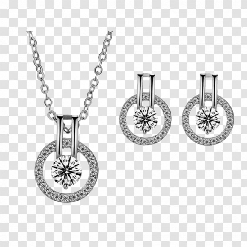 Earring Charms & Pendants Swarovski AG Jewellery Necklace - Silver Transparent PNG