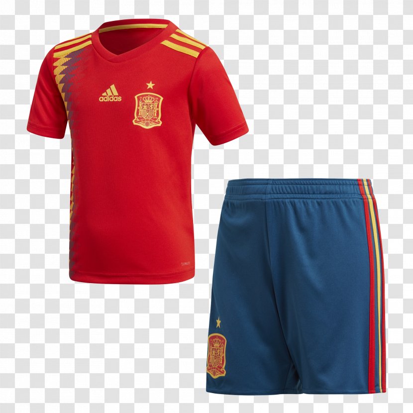 Spain National Football Team T-shirt 2018 World Cup Kit Adidas - Fifa Transparent PNG