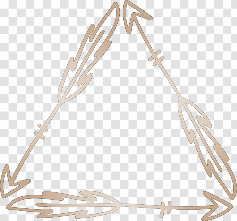 Boho Arrow Triangle Frame Transparent PNG