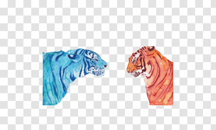 Tiger Felidae Watercolor Painting Lion - Forest - Beast Stock Image Transparent PNG
