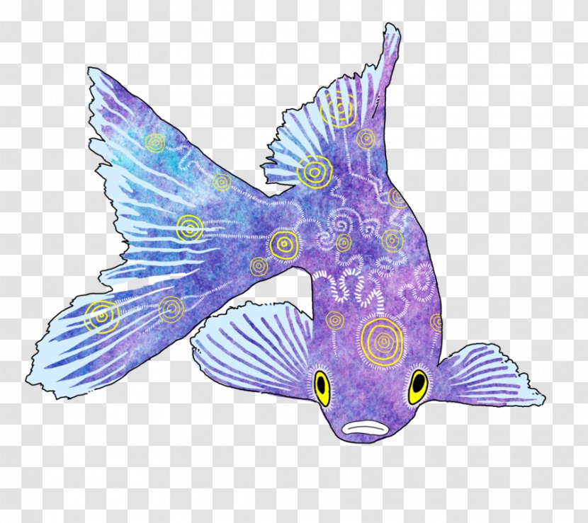 Work Of Art Painting Fish Drawing - Purple Transparent PNG