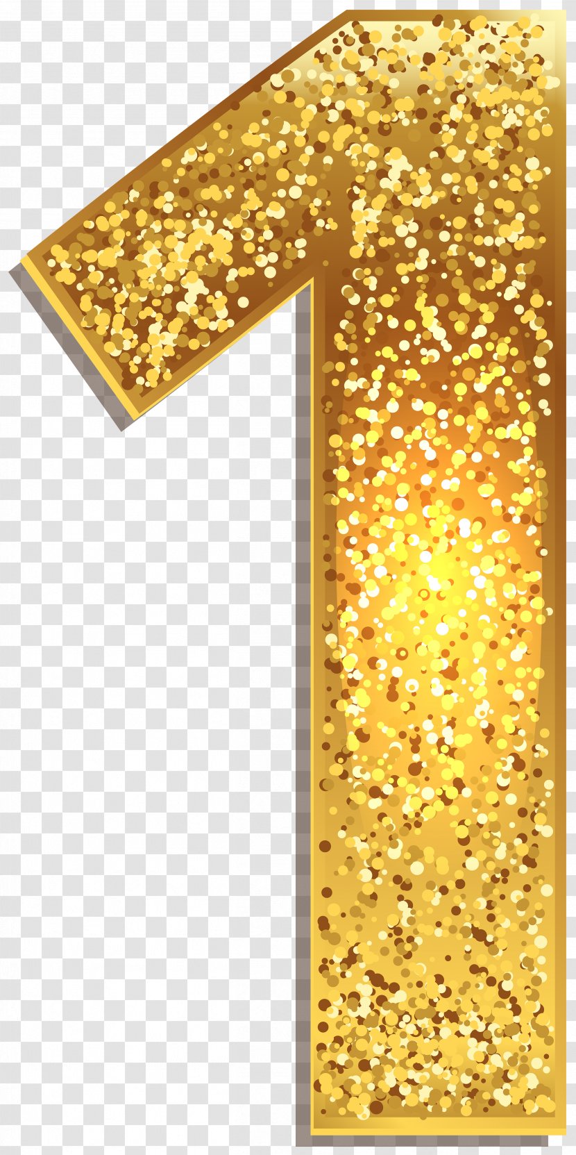 Number Gold Clip Art - Youtube - One Transparent PNG