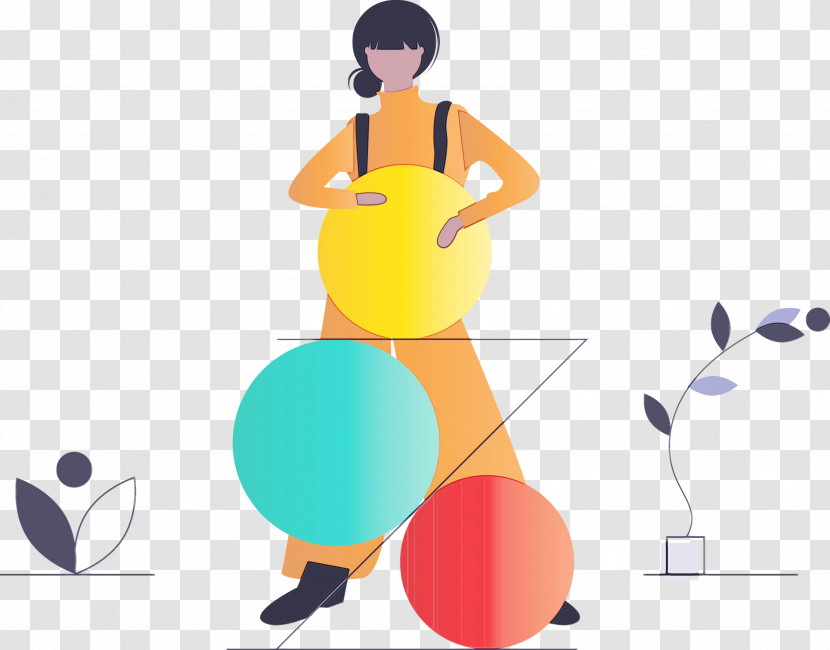 Cartoon Swiss Ball Transparent PNG