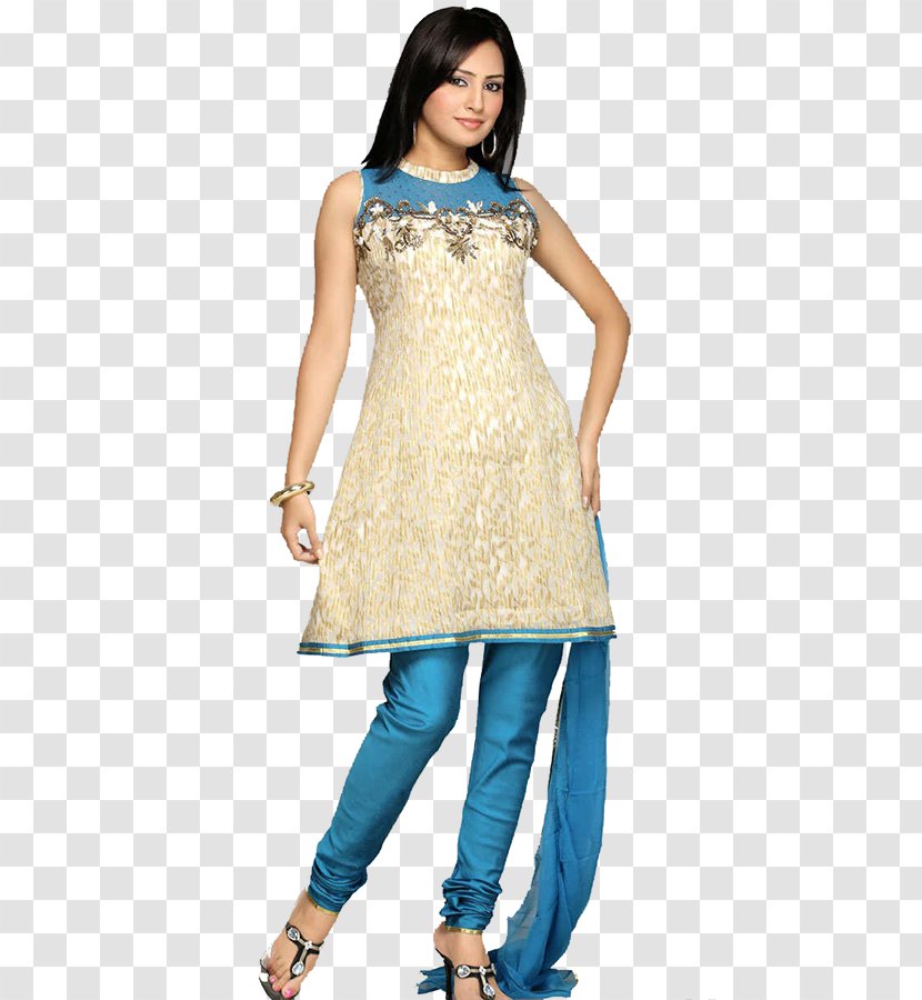 Shalwar Kameez Churidar Dress Suit Qamis - Silhouette Transparent PNG