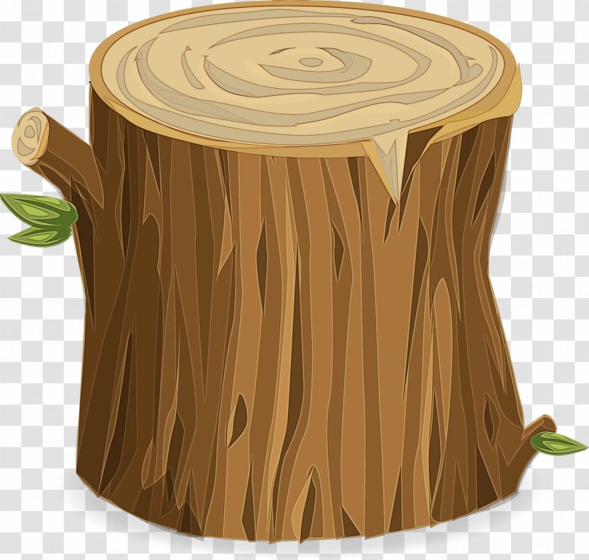 Tree Stump - Watercolor - Furniture Woody Plant Transparent PNG