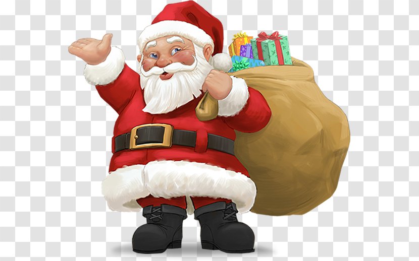 Santa Claus Christmas New Years Day Wish - Fictional Character Transparent PNG