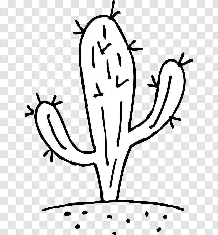 Black And White Saguaro Drawing Clip Art - Cartoon - Free Goat Clipart Transparent PNG