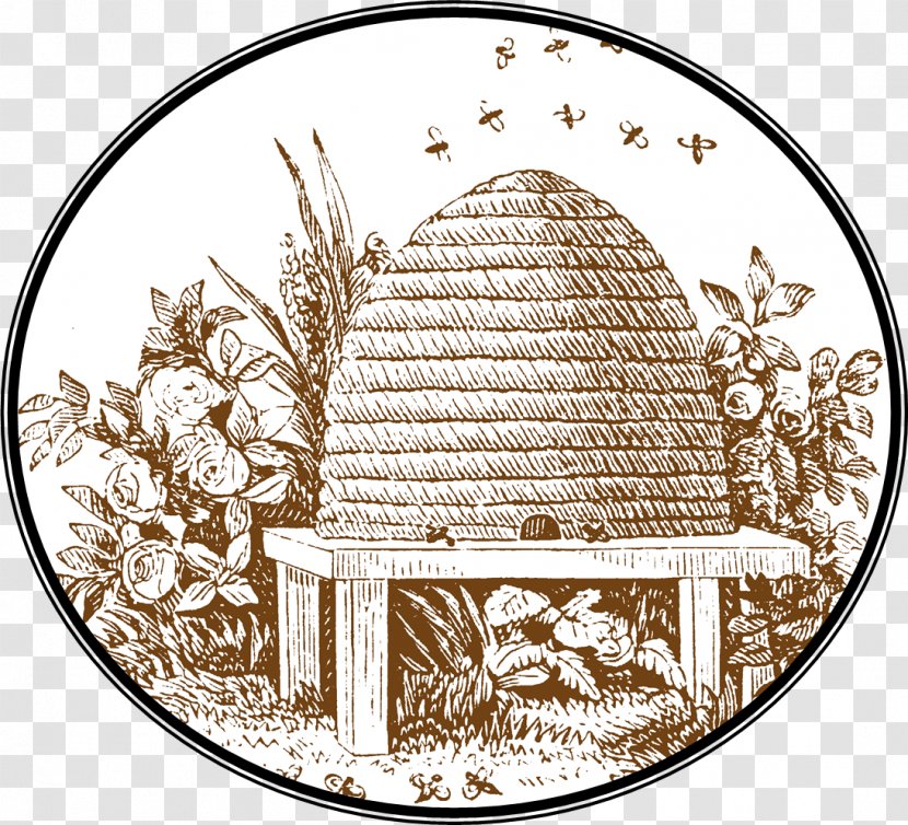 Beehive Honey Bee Beekeeping Queen - Antique Transparent PNG