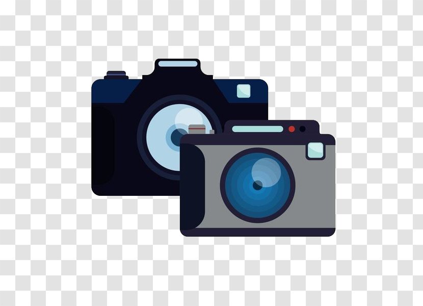 Digital Cameras - Camera - Two Cameras, Simple Strokes Transparent PNG