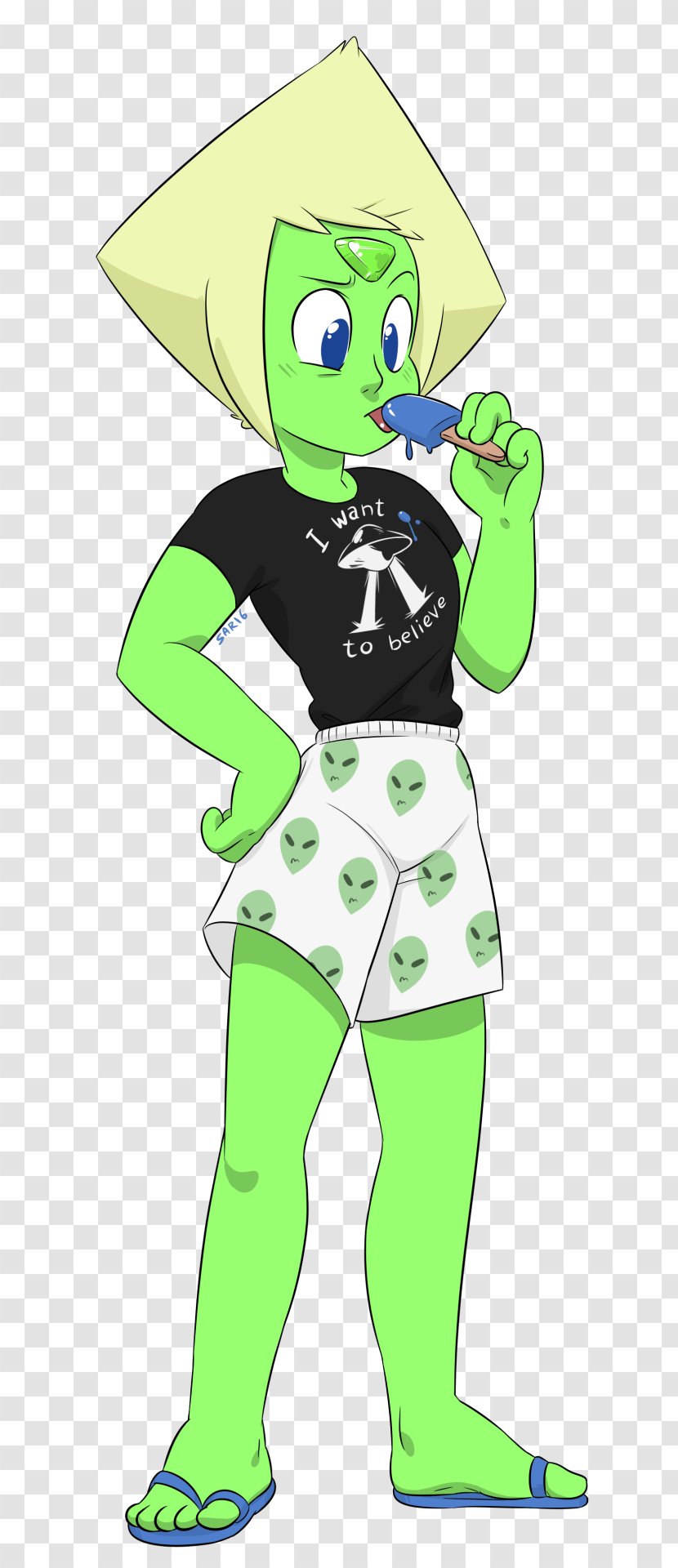 Peridot Green Fan Art - Heart - Steven Universe Fanart Transparent PNG