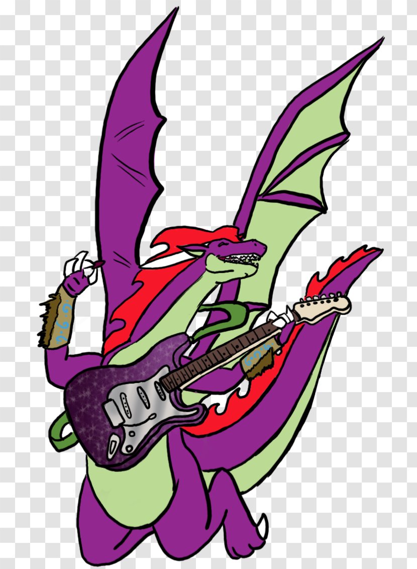 Drawing Work Of Art Dragon - Cartoon - Rock Band Transparent PNG