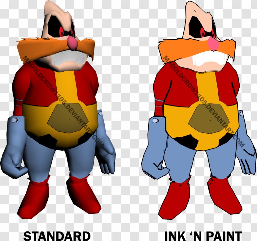 Doctor Eggman 3D Modeling Three-dimensional Space Computer Graphics Digital Art - Mascot - Low Poly Char Transparent PNG