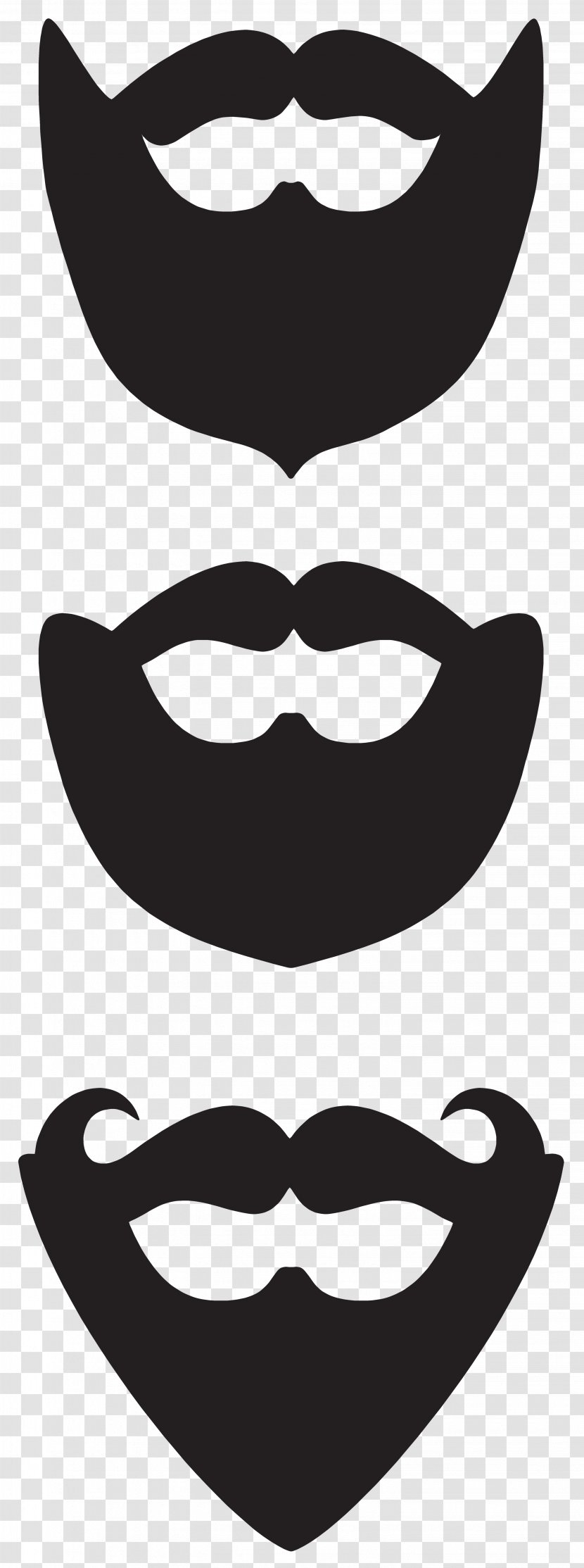 Beard Moustache Clip Art - Silhouette - And Transparent PNG
