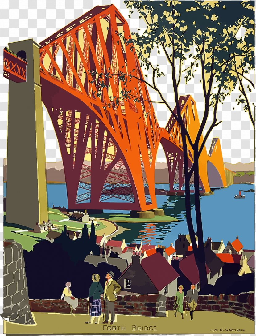 Scotland Poster Printmaking Plakat Naukowy - Art - Vector Bridge Transparent PNG