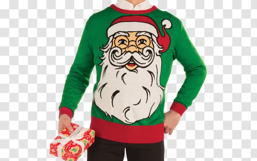 T-shirt Santa Claus Christmas Jumper Ornament Sweater Transparent PNG