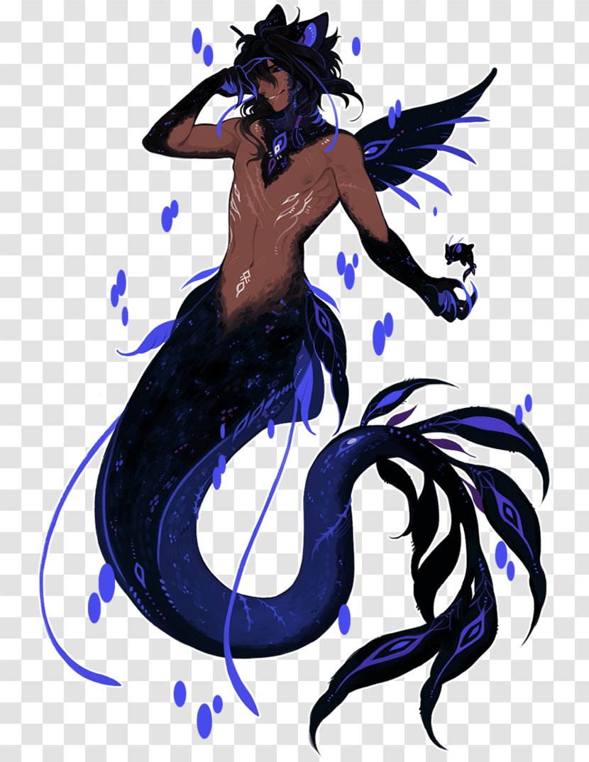 Mermaid Merman Legendary Creature Fairy - Silhouette - Journal Tail Footer Line Transparent PNG