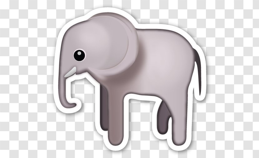 Apple Color Emoji Sticker IPhone Elephant - Elephants And Mammoths - Couple Monkey Transparent PNG