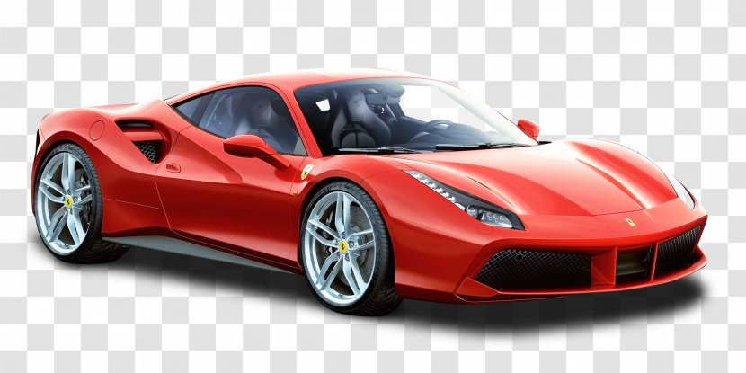 2016 Ferrari 488 GTB 458 F12 Dino - V8 Engine - Red Car Transparent PNG