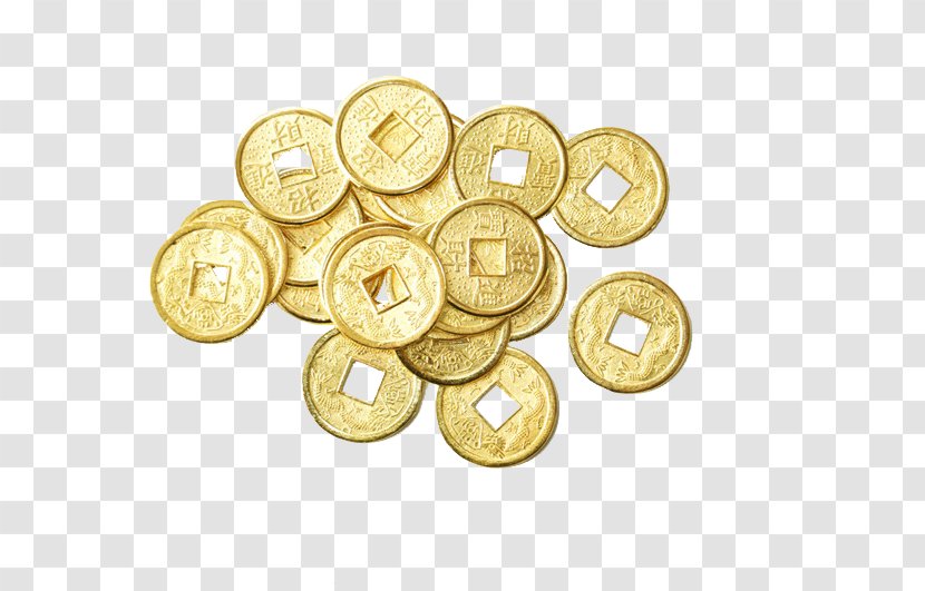 Gold Coin Feng Shui Money - Wealth Transparent PNG