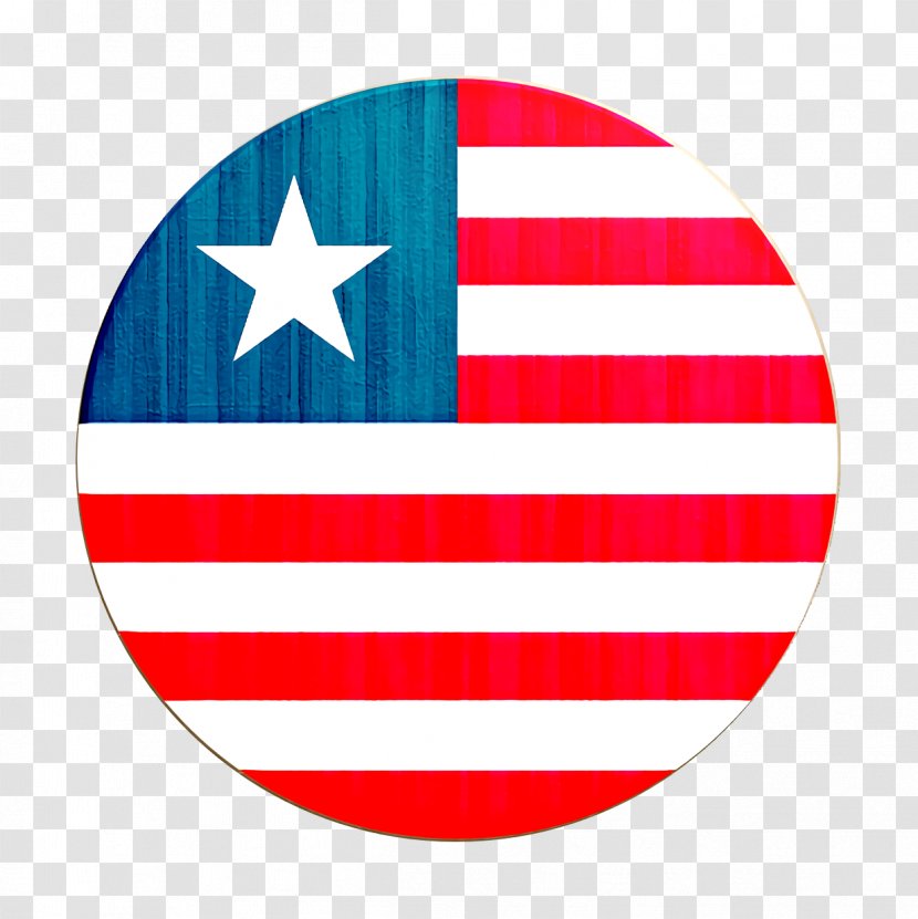 Country Icon Flag Liberia - Plate - Tableware Dishware Transparent PNG