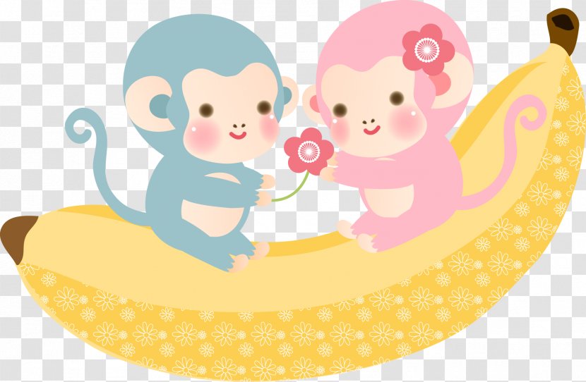 Monkey New Year Card Sexagenary Cycle Clip Art Transparent PNG