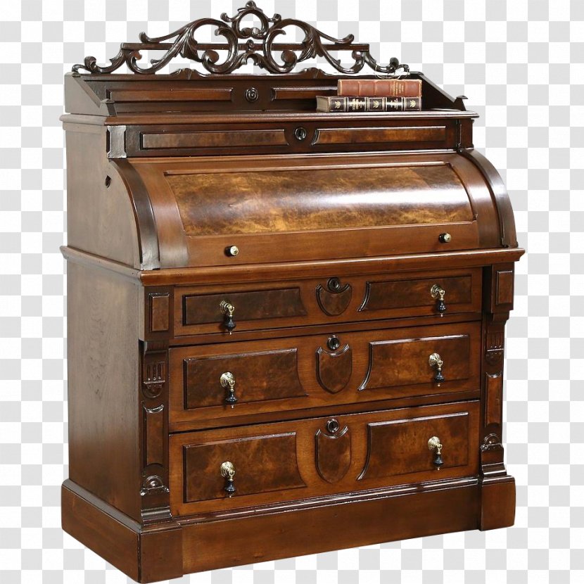 Chiffonier Drawer Brown Antique Transparent PNG
