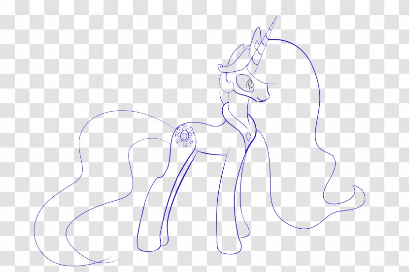 Mane Sketch - Silhouette - Princess Tattoo Transparent PNG