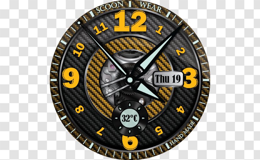 Clock - Wall - Carbonium Ion Transparent PNG